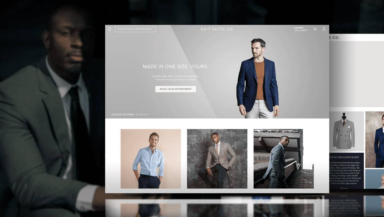 Custom hotsell suit website